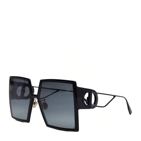 CHRISTIAN DIOR Square 30 Montaigne Sunglasses Black .